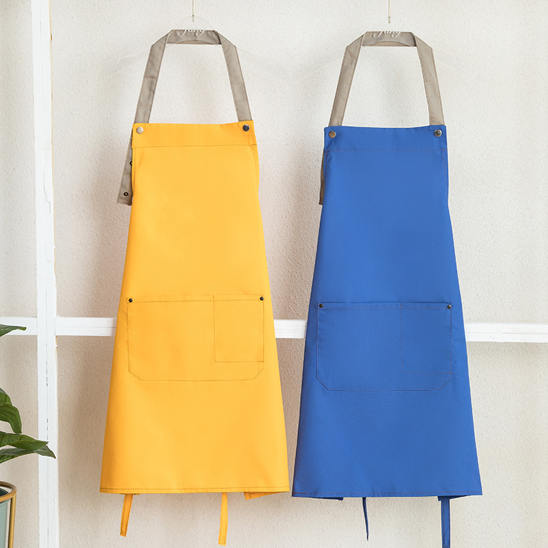 Home Cooking Services - C812 แฟชั่นผ้ากันเปื้อนคอห้องครัวบ้านทําอาหารเล็บผ้ากันเปื้อน Chef Overalls ร้านกาแฟผ้ากันเปื้อนผู้ใหญ่ผ้ากันเปื้อนครัว