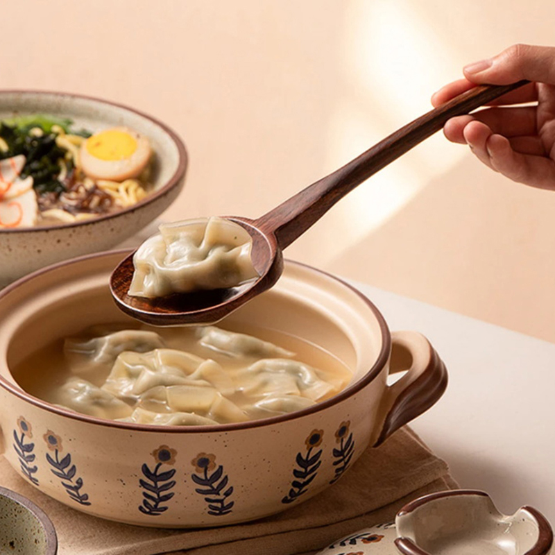 ช้อนไม้ด้ามยาวสำหรับราเมน อุปก - Home Cooking Services บทวิจารณ์และราคา