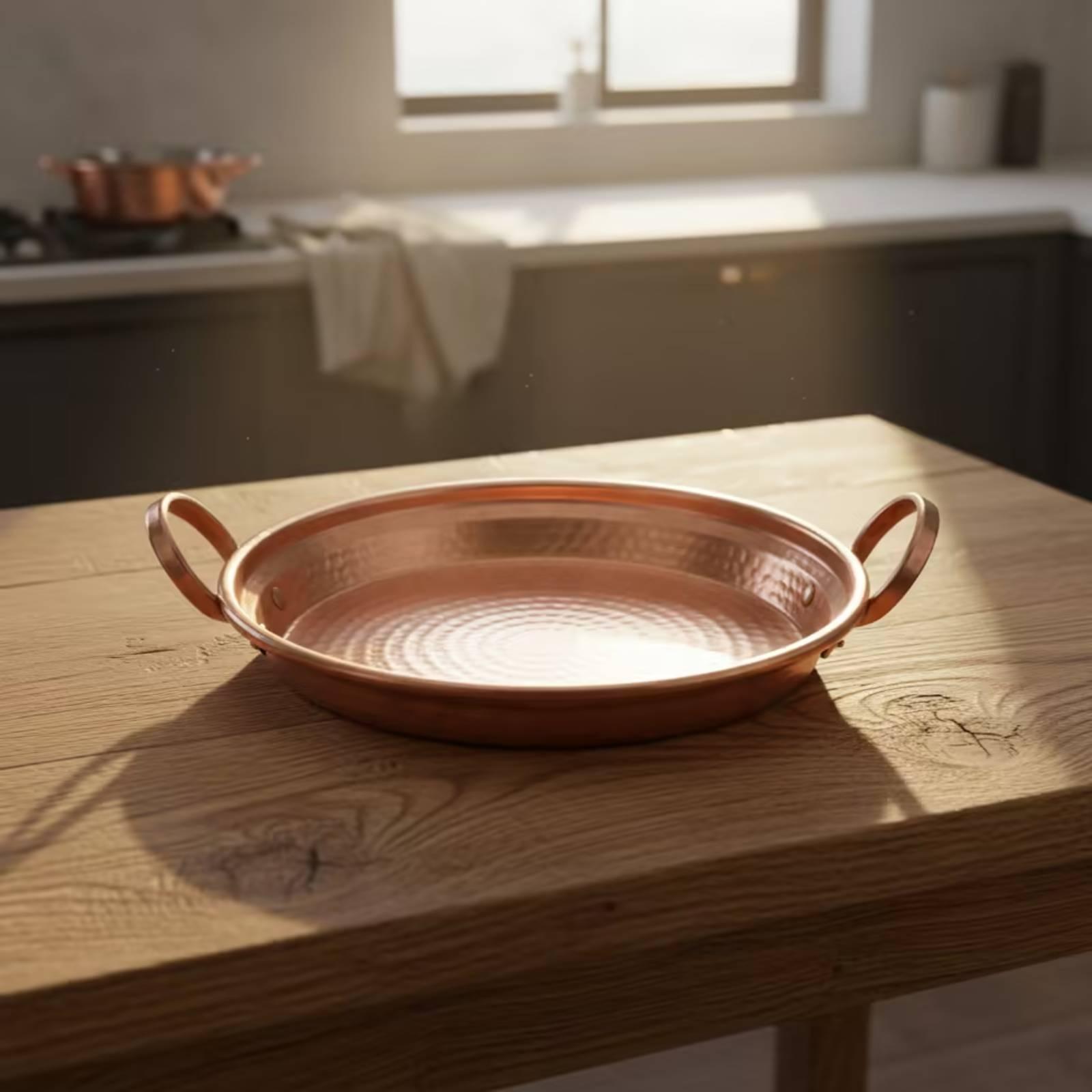 กระทะทองแดงสองหูจับพร้อมหูจับแ - Home Cooking Host บทวิจารณ์และราคา